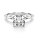 Cushion Cut Diamond Knife Edge Anniversary Ring For Women