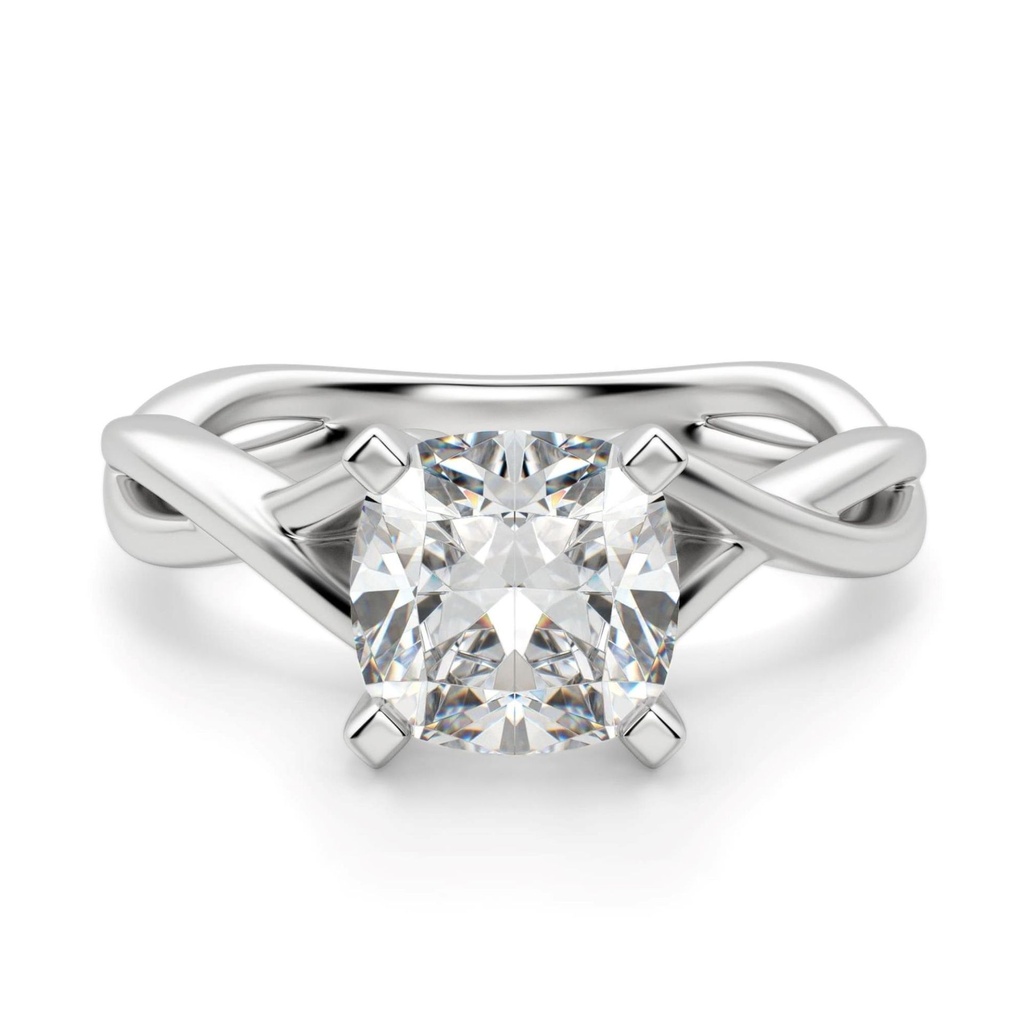 Cushion Cut Diamond Twisted Anniversary Ring For Women