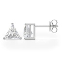 triangle Cut Diamond Push Back Stud Earrings For Women