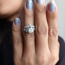 Round Cut Diamond Unique Bridal Set Ring For Women