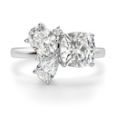 Pear & Oval & Cushion Diamond Unique Cluster Ring For Women