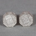 14 kt gold diamond earring for women with vvs clarity in lab grown diamond for women