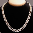 Round Cut Diamond Miami Cuban Chain Necklace For Men