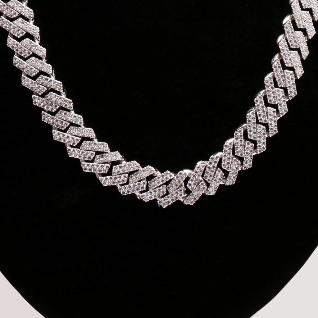  Round Cut Diamond Custom Hip Hop Cuban Link Necklace For Men