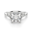 Cushion Cut Diamond Twisted 3 Stone Anniversary Ring For Women