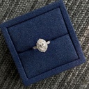 Oval Cut Diamond Halo Style Engagement Ring for Women