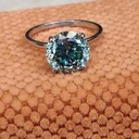 Portuguese Cut Cyan Blue Moissanite Engagement Ring -Classic Wedding Ring -Diamond Ring -Bridal Gift Ring-Anniversary Gift Ring For Her