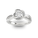  Forever One Swirl engagement ring-Victorian inspired engagement ring-Charles and Colvard diamond ring- vintage engagement ring