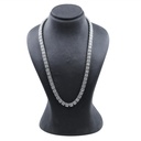 925 Sterling Silver  Tennis Chain Necklace for Men & Women   & Round Lab Created  Diamond Jewelry 18K Gold Plated Tennis Necklace Chains 18" Length