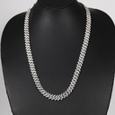 Introducing white gold Cuban chain for hip hop jewelry lovers featuring lab-created round cut diamonds