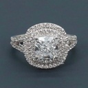 Unique And Luxury Solitaire Diamond Ring For women crafted in 14 kt white gold with enhanced vvs clarity