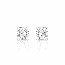 Princess Cut Moissanite Halo Stud Earrings In Silver