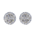 Baguette Infill VVS Moissanite Daimond Earrings