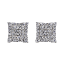 3 Step Iced Out Square VVS Moissanite Daimond Earrings