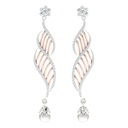 Round Cut Diamond Unique Drop Dangle Big Earrings For Women