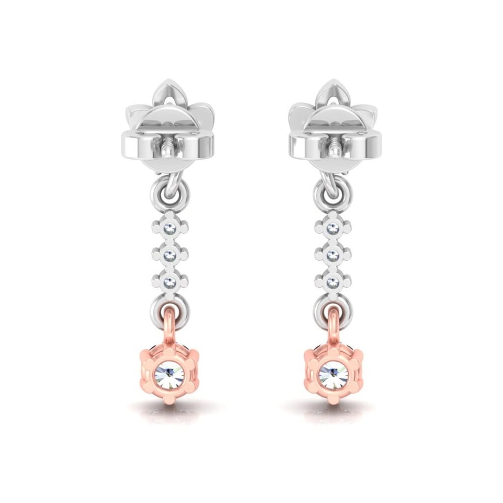 Round Cut Diamond Drop Dangle Big Earrings For Women