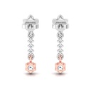 Round Cut Diamond Drop Dangle Big Earrings For Women