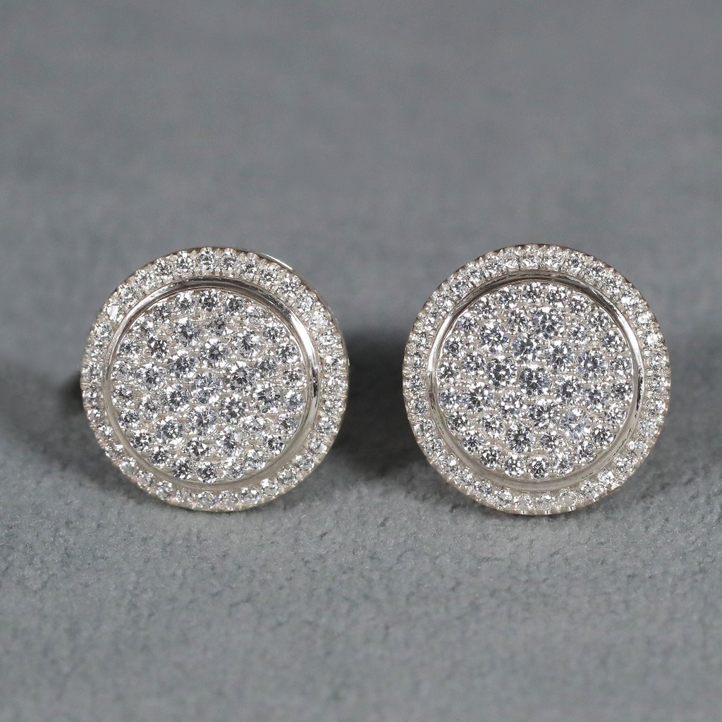 14 KT White Gold Luxurious Looking Lab Created Diamond Earring For Anniversary Gift For Your Partner