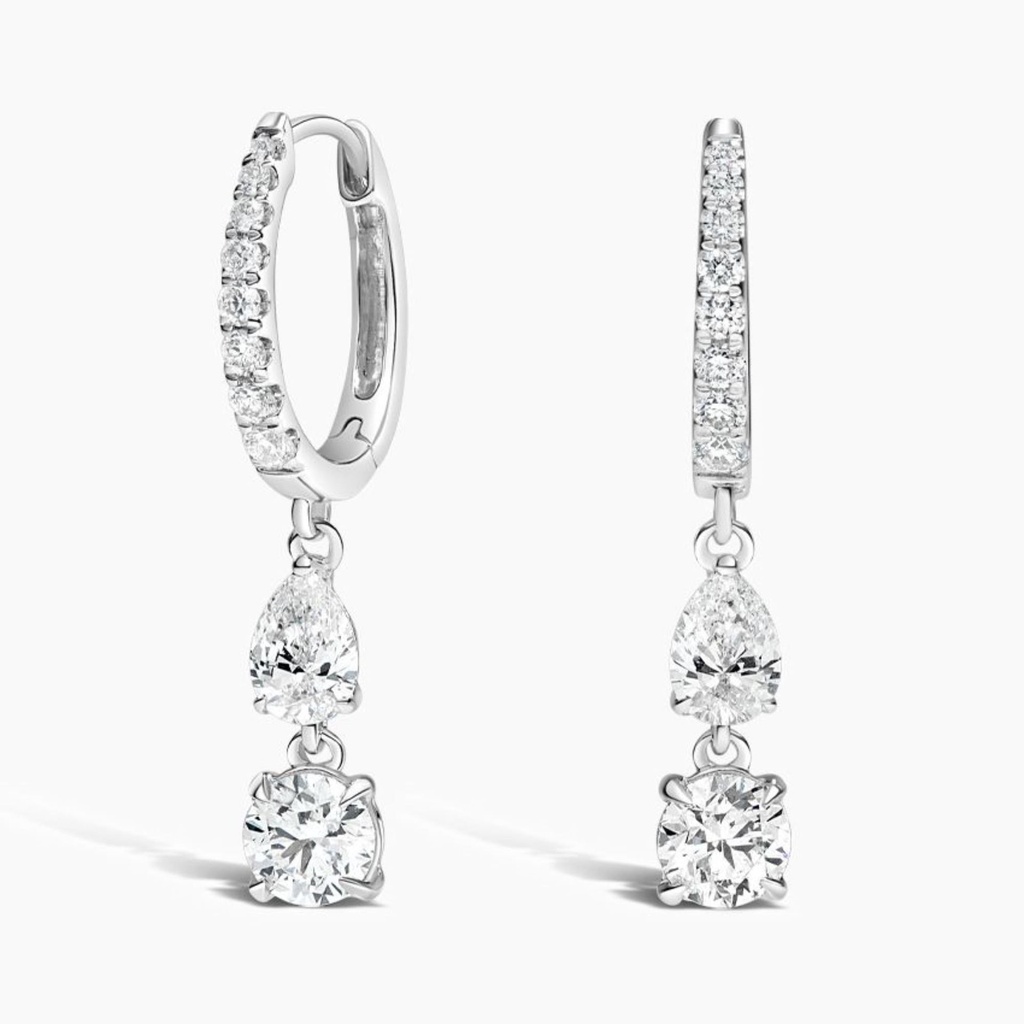 Round & Pear Cut Drop/Dangle Earrings For Women