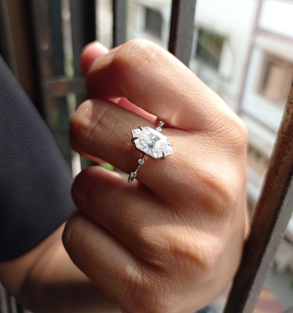 Antique Dutch Marquise Cut Solitaire With Accents Engagement Ring