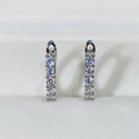 Round Cut Diamond Hoop Earrings For Women