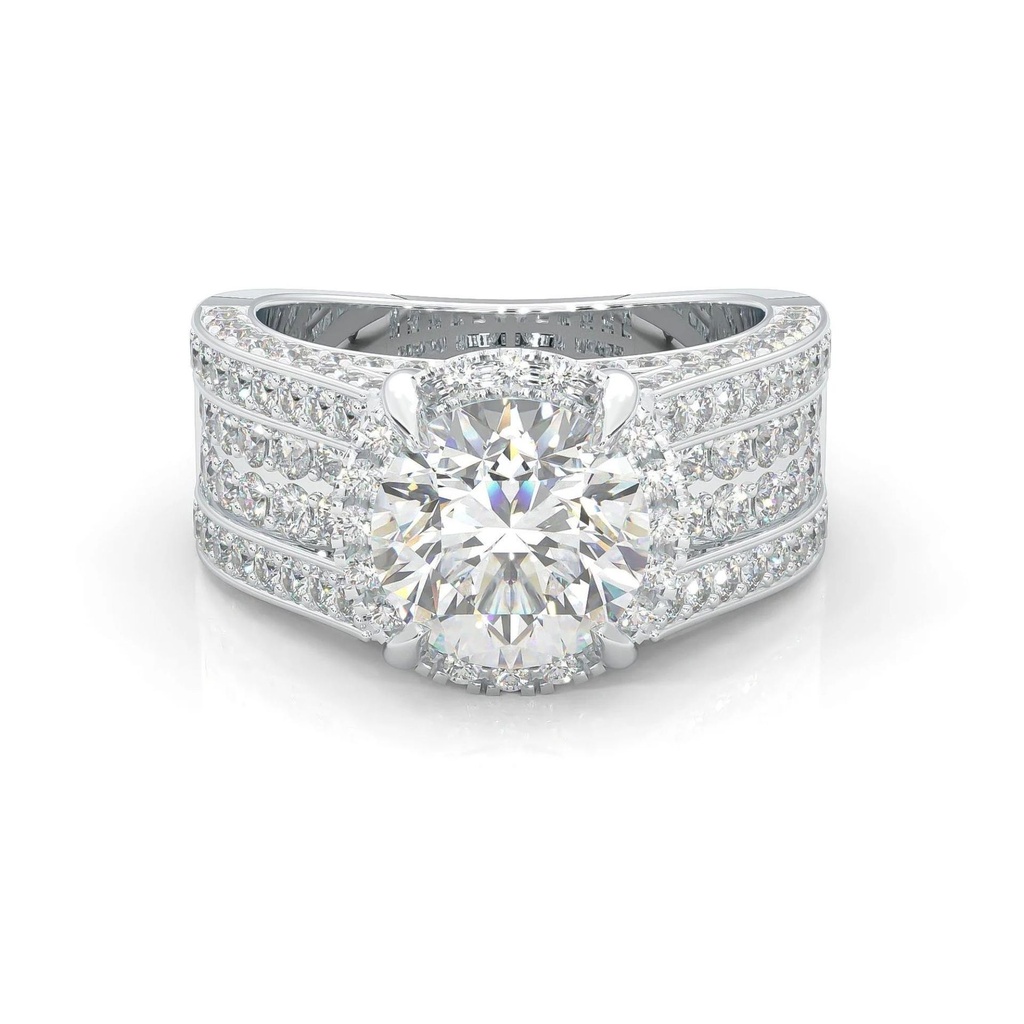 Round Cut Fancy Engagement Ring, Handmade Jewelry, Wedding Ring for Women