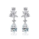 Pear And Round Cut Diamond Unique Drop Dangle Earrings For Women 