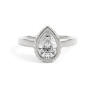 Pear Cut Hidden Halo Engagement Ring