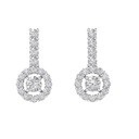 Round Cut Diamond Drop Dangle Earrings For Women