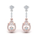 Round Cut Diamond Drop Dangle Earrings For Women