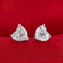 Heart Cut Diamond Stud Earrings For Women
