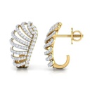 Round Cut Diamond Unique Earrings For Women