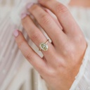 Art Deco Oval Engagement Ring Thinner Band with Lower Diamond Solid Gold Elongated Oval Antique Cut