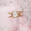  Emerald  unique eternity Engagement Ring 14k Rose gold promise ring vintage simple ring wedding art deco anniversary ring