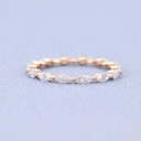 Rose gold Wedding band women half eternity marquise cut  wedding band vintage Unique dainty stacking  Bridal Promise gift