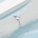 Round Cut Solitaire Four Prong Ring in 925 Sterling Silver Ring For Engagement