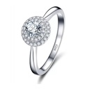 Round Cut Diamond Double Halo Engagement Ring for Women