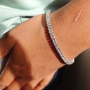   Round Cut stone Sterling Silver Tennis Bracelet For Women