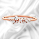 Round Cut Diamond Unique Cluster Gift Ring for Women