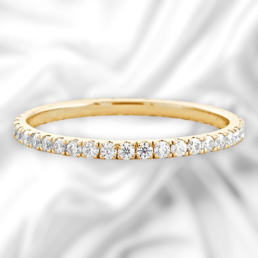 Round Cut Diamond Eternity Wedding Band For Women