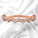 Round Cut Diamond Half Eternity Wedding Band For Women