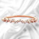 Round Cut Diamond Half Eternity Wedding Band For Women