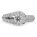Round Cut Diamond Unique Style Anniversary Ring for Women 