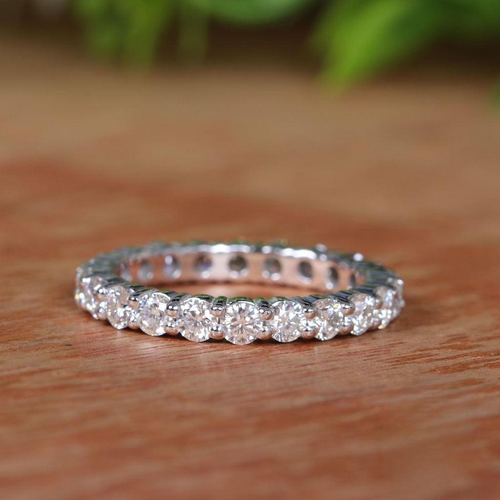 Round Cut Diamond Eternity Wedding Band  Ring for Women