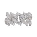 Round Cut Diamond Iced Out Spiked Cuban Band For Men
