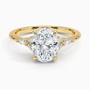 Oval Cut Yellow Gold Fancy Engagement Ring for Women 
