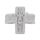 Round And Baguette Cut Diamond Big Hip Hop Ring for Men