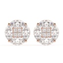 Marquise And Princess Cut Diamond Stud Heavy Earrings For Women