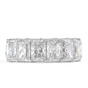 Radiant Cut Diamond Unique Eternity Wedding Band For Women