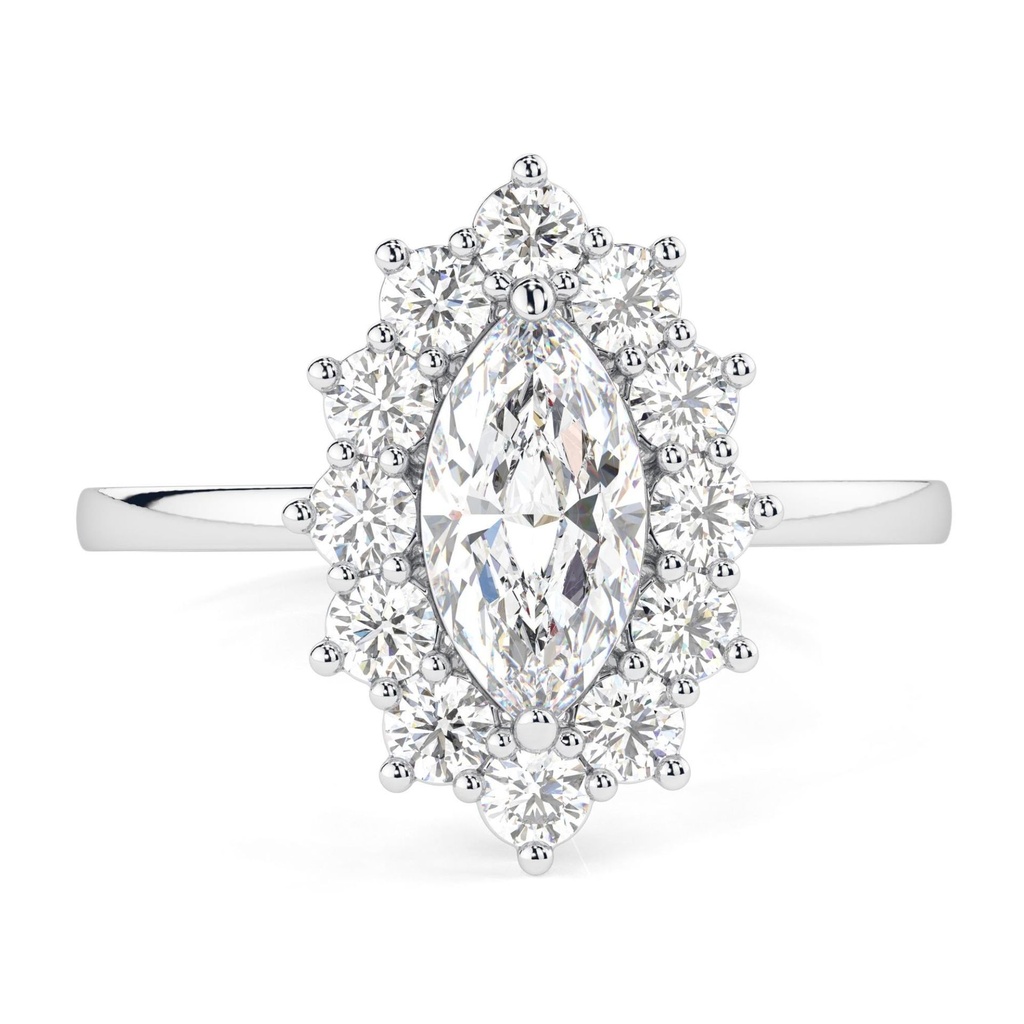  Diamond Engagement Ring, Lab Grown Diamond, Promise Ring for Her, Pave Set Wedding Ring, Fine Jewelry,